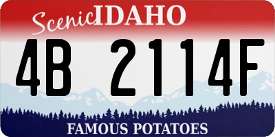 ID license plate 4B2114F