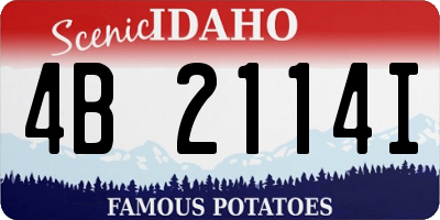ID license plate 4B2114I