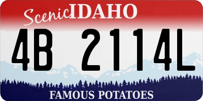 ID license plate 4B2114L
