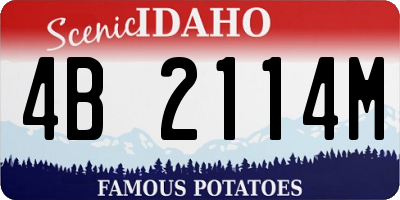 ID license plate 4B2114M