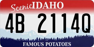 ID license plate 4B2114Q