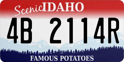 ID license plate 4B2114R