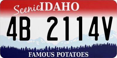 ID license plate 4B2114V