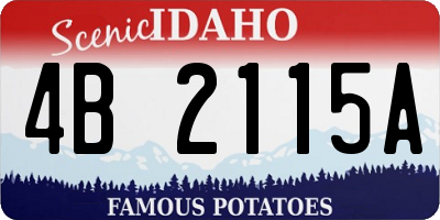 ID license plate 4B2115A