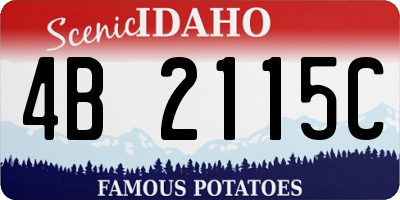 ID license plate 4B2115C