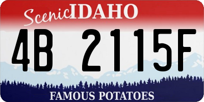 ID license plate 4B2115F