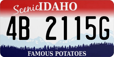ID license plate 4B2115G