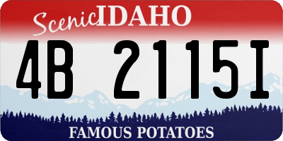 ID license plate 4B2115I