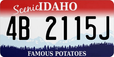ID license plate 4B2115J