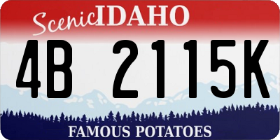 ID license plate 4B2115K