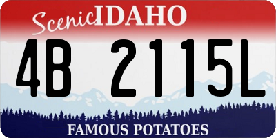 ID license plate 4B2115L