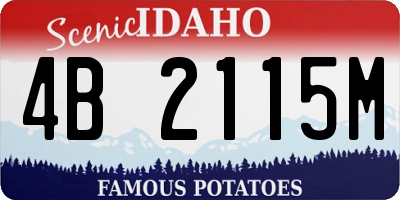 ID license plate 4B2115M