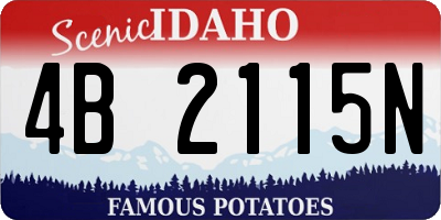 ID license plate 4B2115N