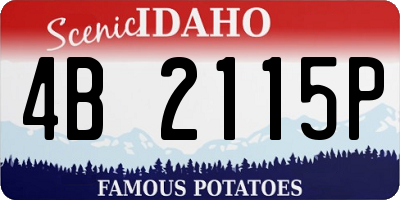 ID license plate 4B2115P