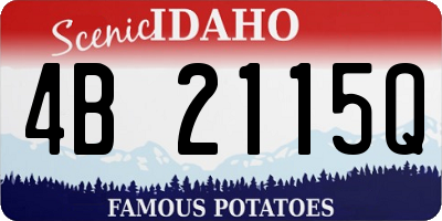 ID license plate 4B2115Q