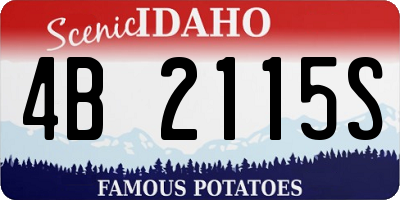ID license plate 4B2115S