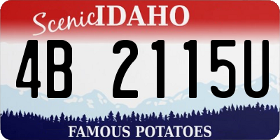 ID license plate 4B2115U