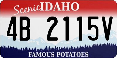 ID license plate 4B2115V