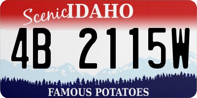 ID license plate 4B2115W