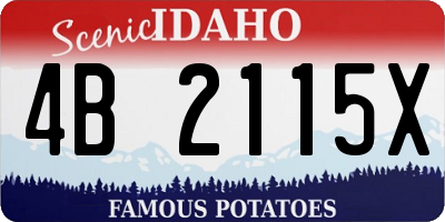 ID license plate 4B2115X