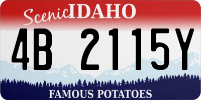 ID license plate 4B2115Y