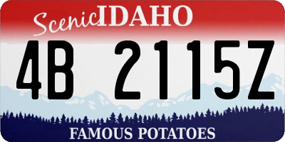 ID license plate 4B2115Z