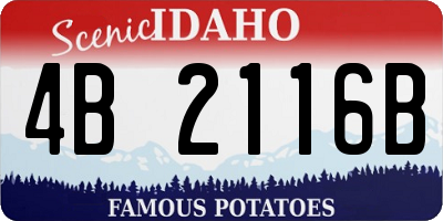 ID license plate 4B2116B