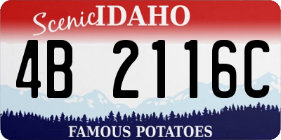 ID license plate 4B2116C