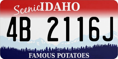 ID license plate 4B2116J