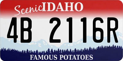 ID license plate 4B2116R