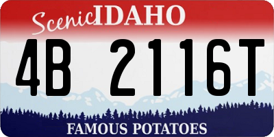 ID license plate 4B2116T