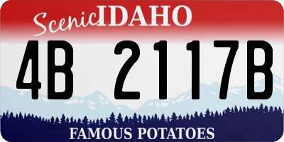 ID license plate 4B2117B