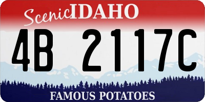 ID license plate 4B2117C