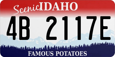 ID license plate 4B2117E