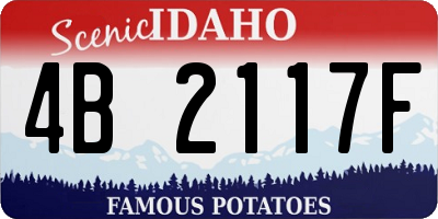 ID license plate 4B2117F