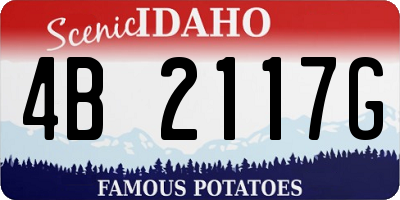 ID license plate 4B2117G