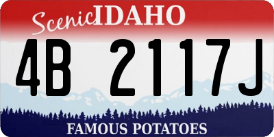 ID license plate 4B2117J