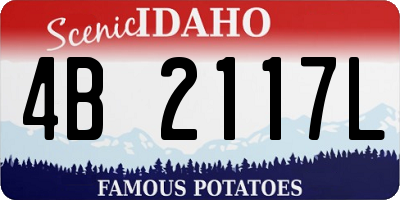 ID license plate 4B2117L