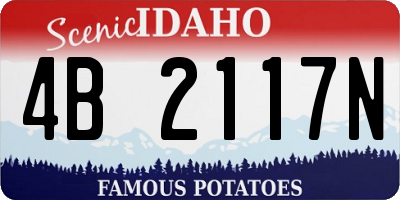 ID license plate 4B2117N