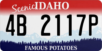 ID license plate 4B2117P