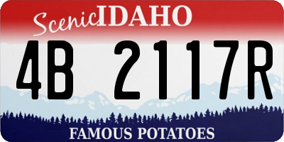 ID license plate 4B2117R