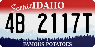 ID license plate 4B2117T