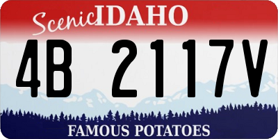 ID license plate 4B2117V