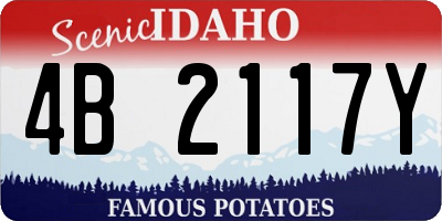 ID license plate 4B2117Y
