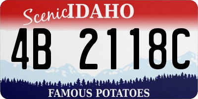 ID license plate 4B2118C