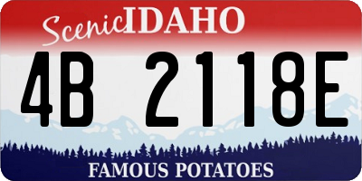 ID license plate 4B2118E