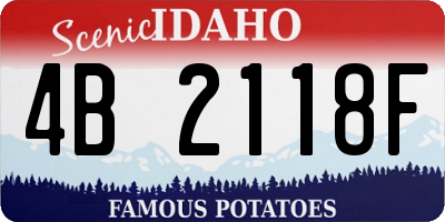 ID license plate 4B2118F