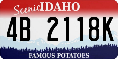 ID license plate 4B2118K
