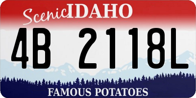 ID license plate 4B2118L