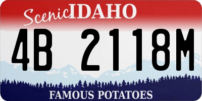 ID license plate 4B2118M